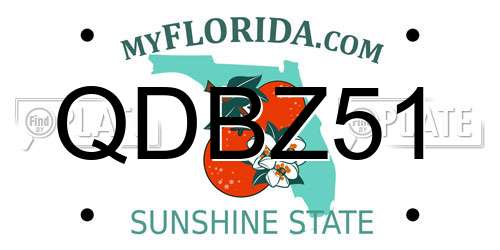 QDBZ51 Florida License Plate