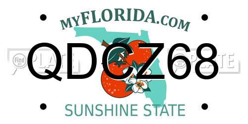 QDCZ68 Florida License Plate