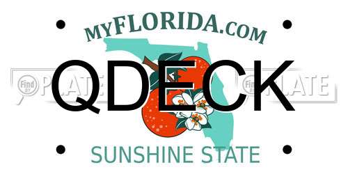 QDECK Florida License Plate