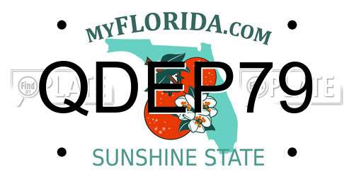 QDEP79 Florida License Plate