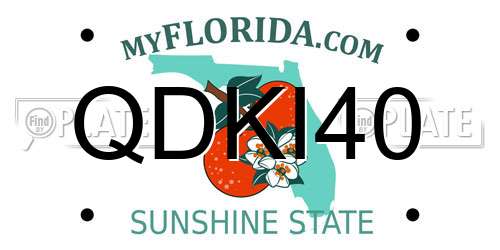 QDKI40 Florida License Plate