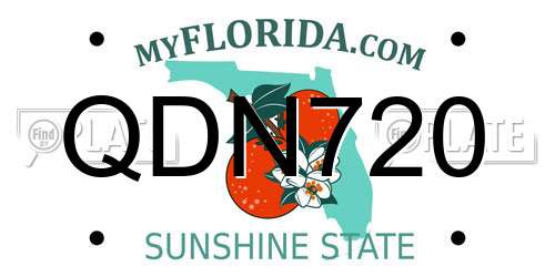 QDN720 Florida License Plate