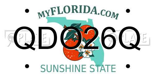QDO26Q Florida License Plate