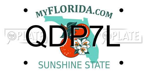 QDP7L Florida License Plate