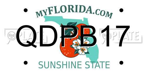 QDPB17 Florida License Plate