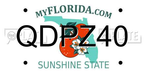 QDPZ40 Florida License Plate