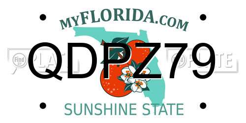 QDPZ79 Florida License Plate