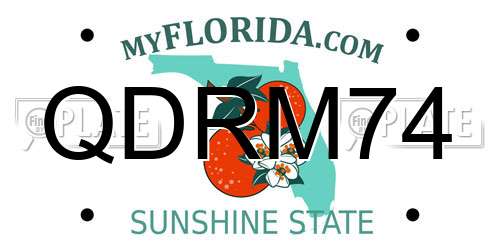 QDRM74 Florida License Plate