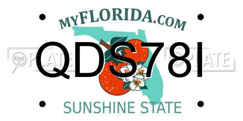 QDS78I Florida License Plate