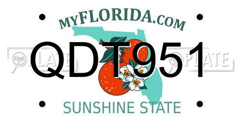 QDT951 Florida License Plate