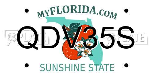 QDV35S Florida License Plate