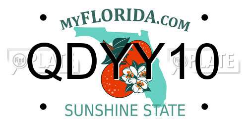 QDYY10 Florida License Plate