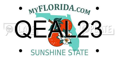 QEAL23 Florida License Plate