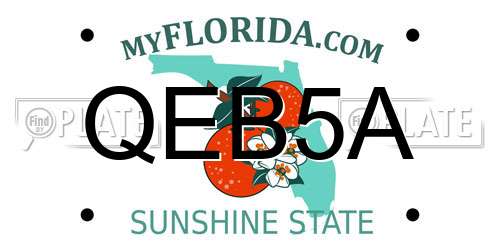 QEB5A Florida License Plate
