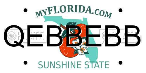 QEBBEBB Florida License Plate