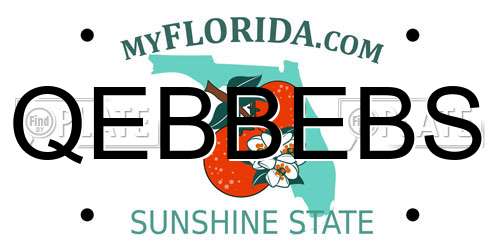 QEBBEBS Florida License Plate