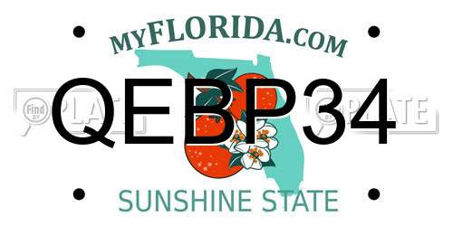 QEBP34 Florida License Plate