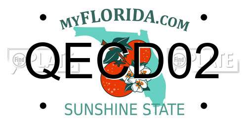 QECD02 Florida License Plate