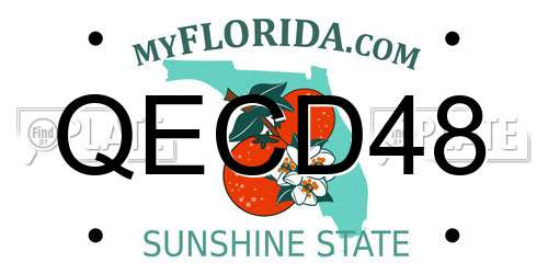 QECD48 Florida License Plate