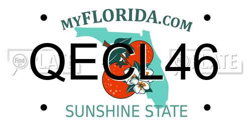 QECL46 Florida License Plate