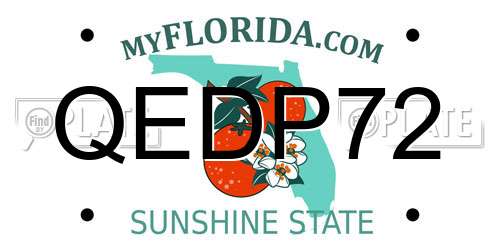 QEDP72 Florida License Plate