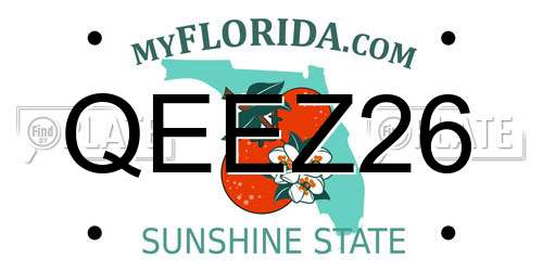 QEEZ26 Florida License Plate