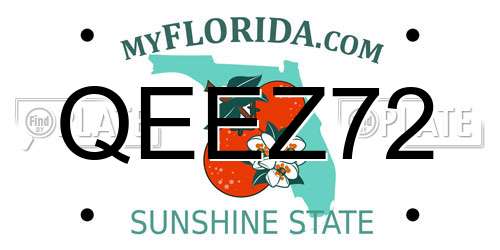 QEEZ72 Florida License Plate