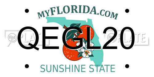 QEGL20 Florida License Plate