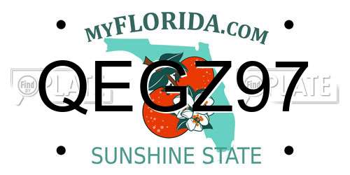 QEGZ97 Florida License Plate