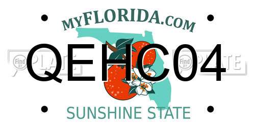 QEHC04 Florida License Plate