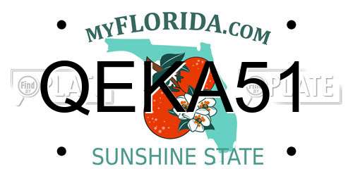 QEKA51 Florida License Plate