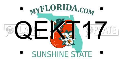 QEKT17 Florida License Plate
