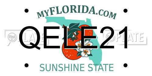 QELE21 Florida License Plate