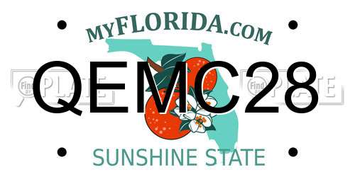 QEMC28 Florida License Plate