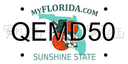 QEMD50 Florida License Plate