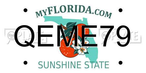 QEME79 Florida License Plate