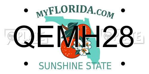 QEMH28 Florida License Plate