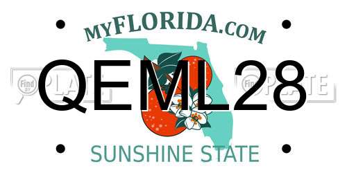 QEML28 Florida License Plate