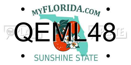 QEML48 Florida License Plate