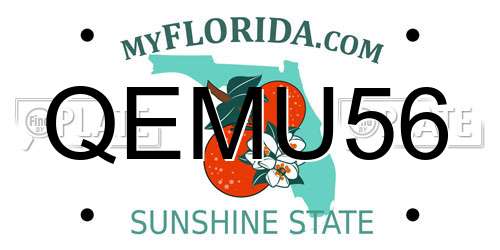 QEMU56 Florida License Plate