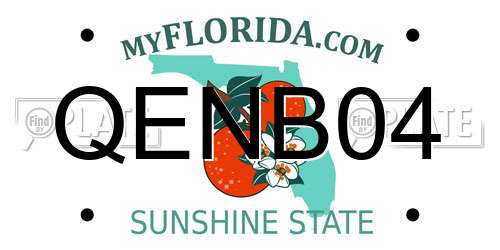 QENB04 Florida License Plate