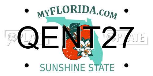 QENT27 Florida License Plate