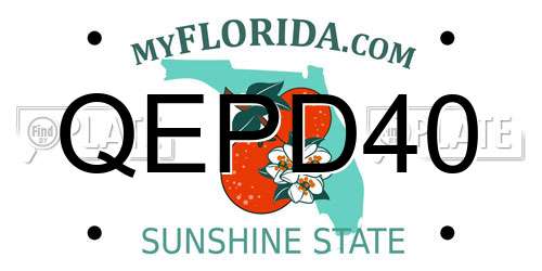 QEPD40 Florida License Plate