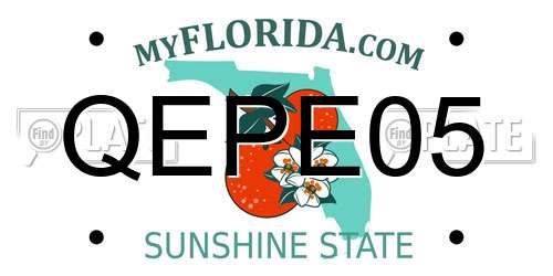 QEPE05 Florida License Plate