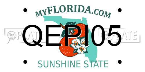 QEPI05 Florida License Plate