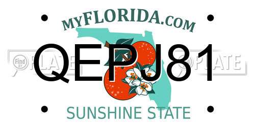 QEPJ81 Florida License Plate