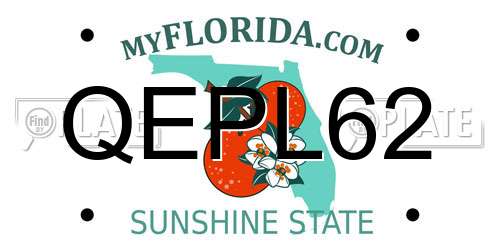 QEPL62 Florida License Plate