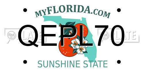 QEPL70 Florida License Plate