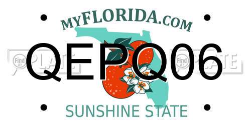 QEPQ06 Florida License Plate