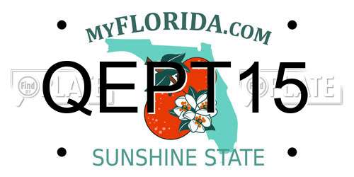 QEPT15 Florida License Plate